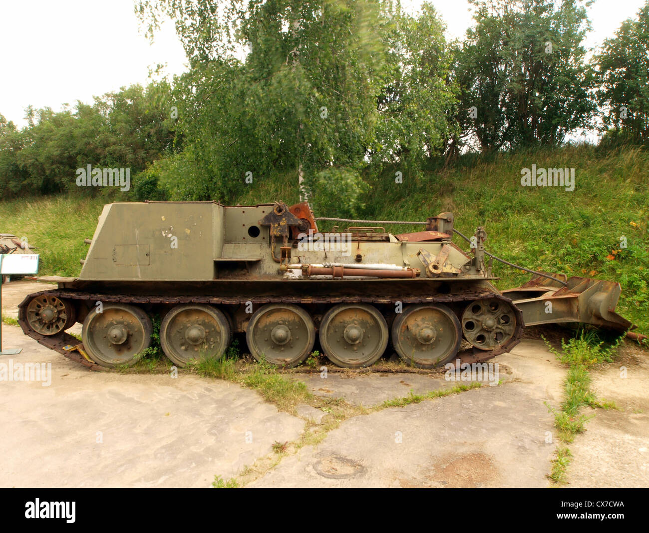 Czechoslovak recovery tank VT-34 Stock Photo