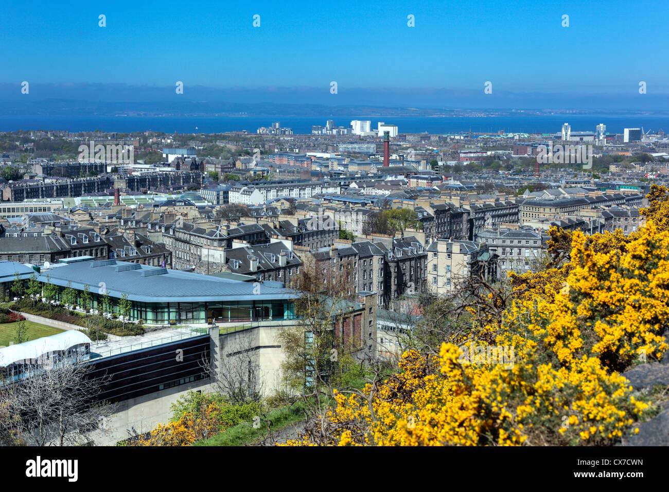 View of city from Calton Hill, Edinburgh, Scotland, UK Stock Photo