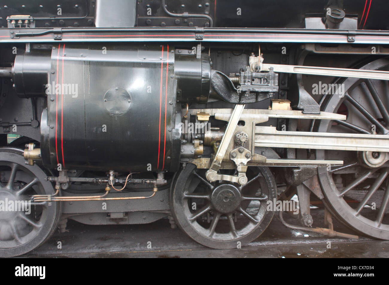 Steam Train Running Gear Stock Photo