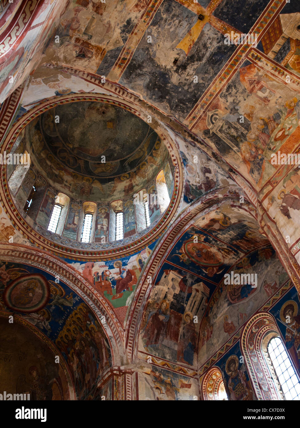 Fresco inside Cathedral of the Virgin in Gelati monastery Stock Photo
