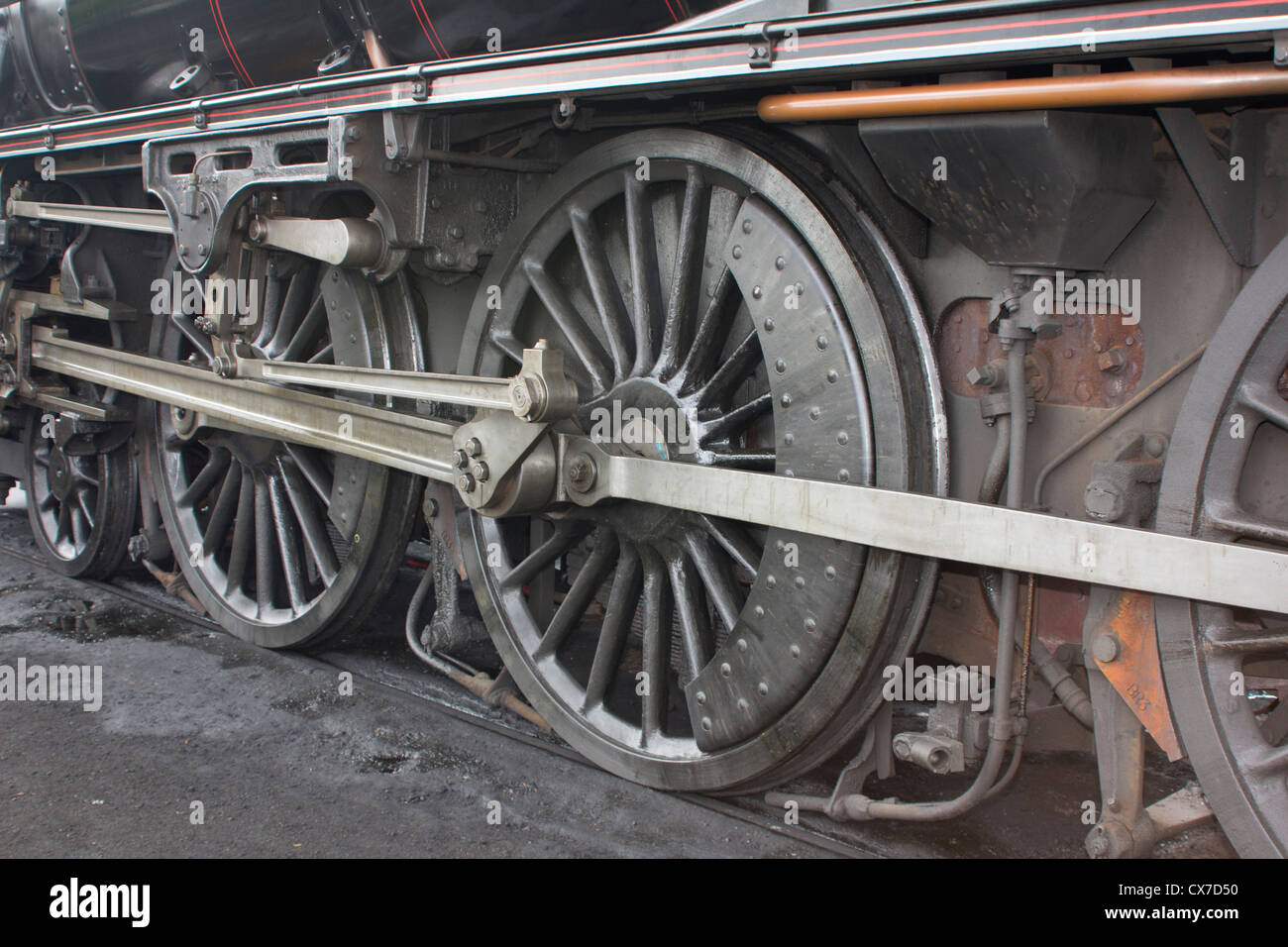 Steam Train Running Gear Stock Photo