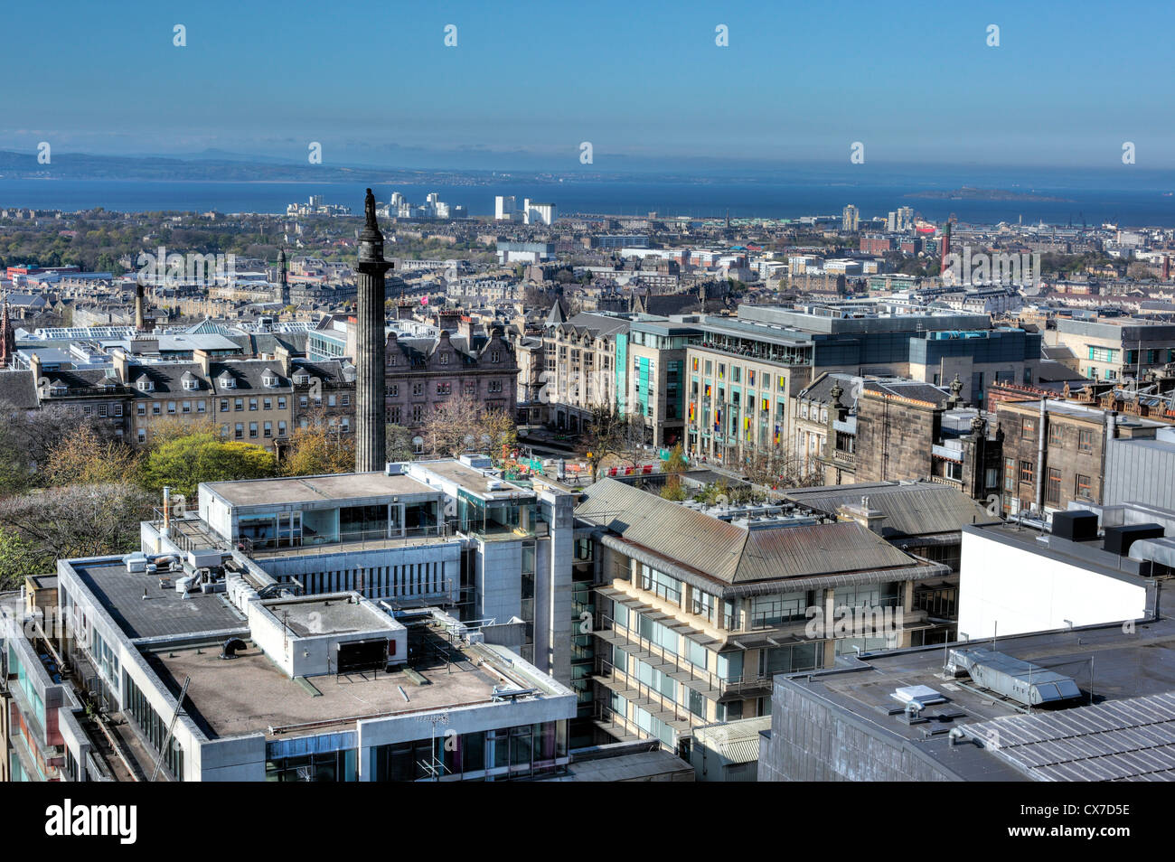 View of city from Scott Monument, Edinburgh, Scotland, UK Stock Photo