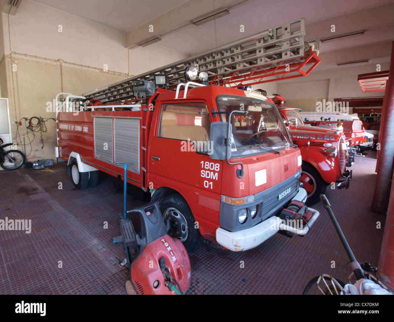 Nissan Cabstar fire engine of the fire department of Bombeiros Santa ...