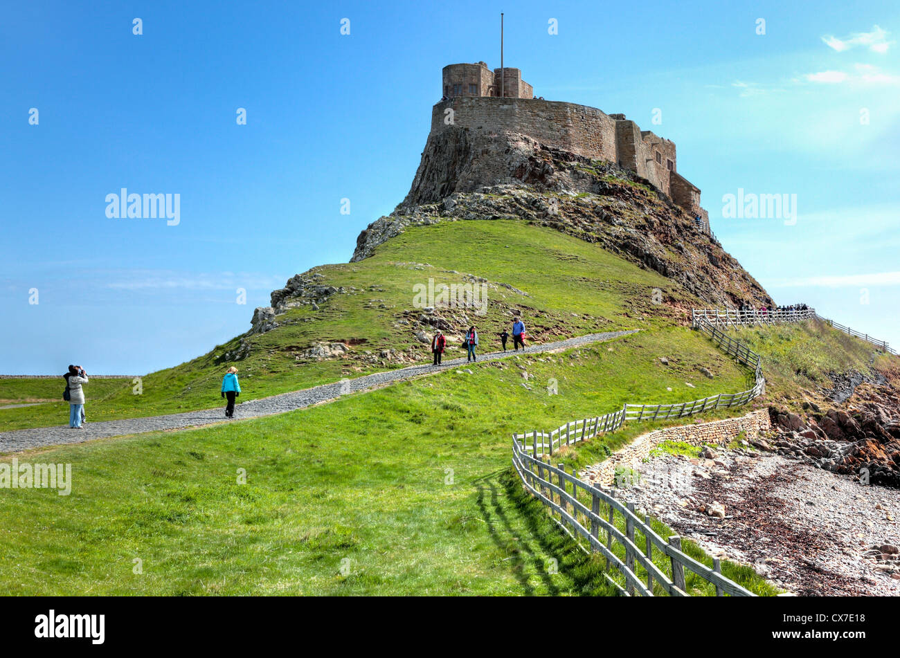 Lindisfarne castle, Holy Island, Northumberland, North East England, UK Stock Photo