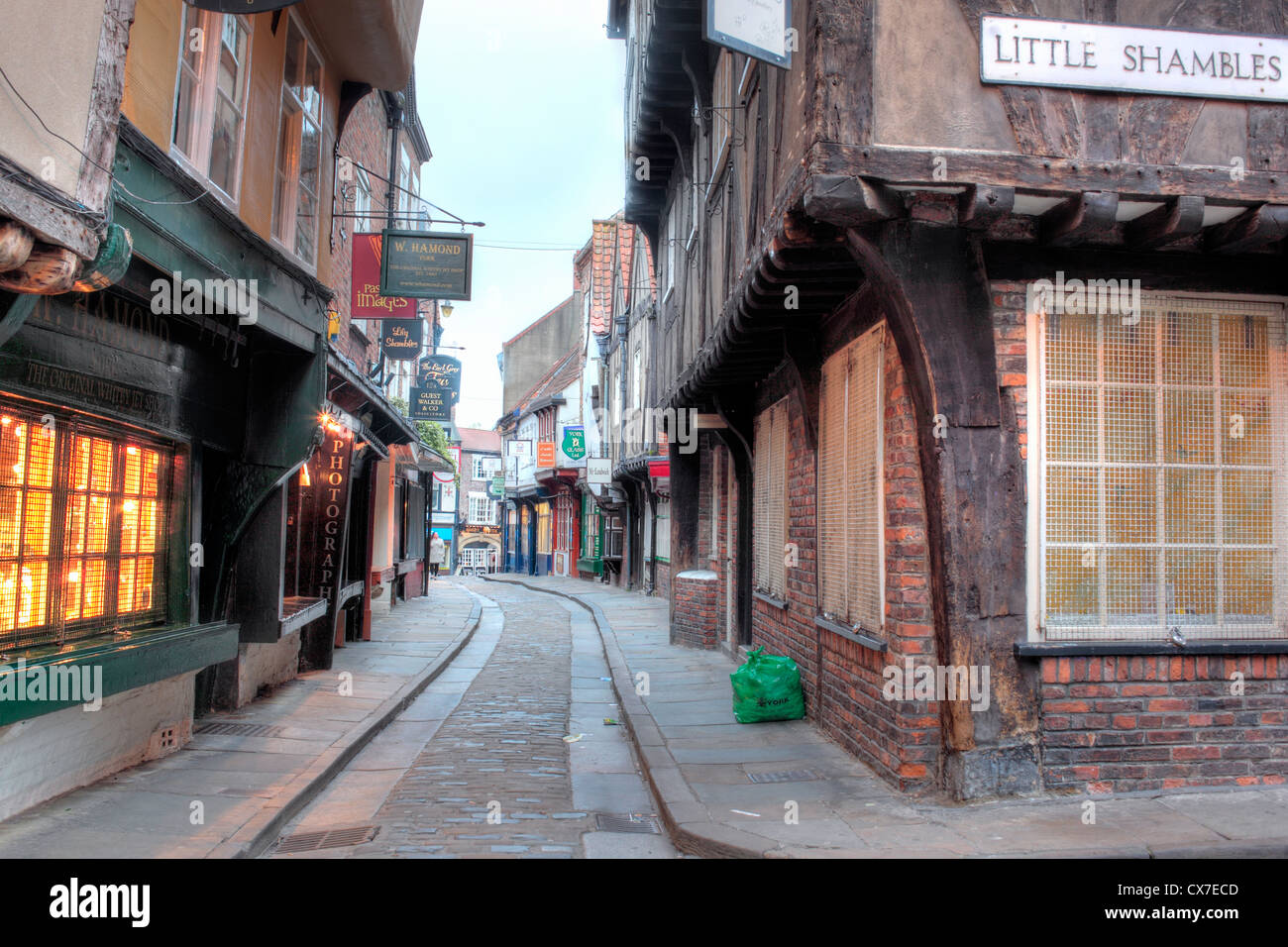 Little Shambles street, York, North Yorkshire, England, UK Stock Photo