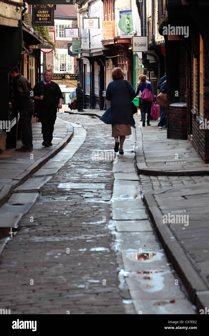The Shambles, a medieval street, York, North Yorkshire, England, UK Stock Photo