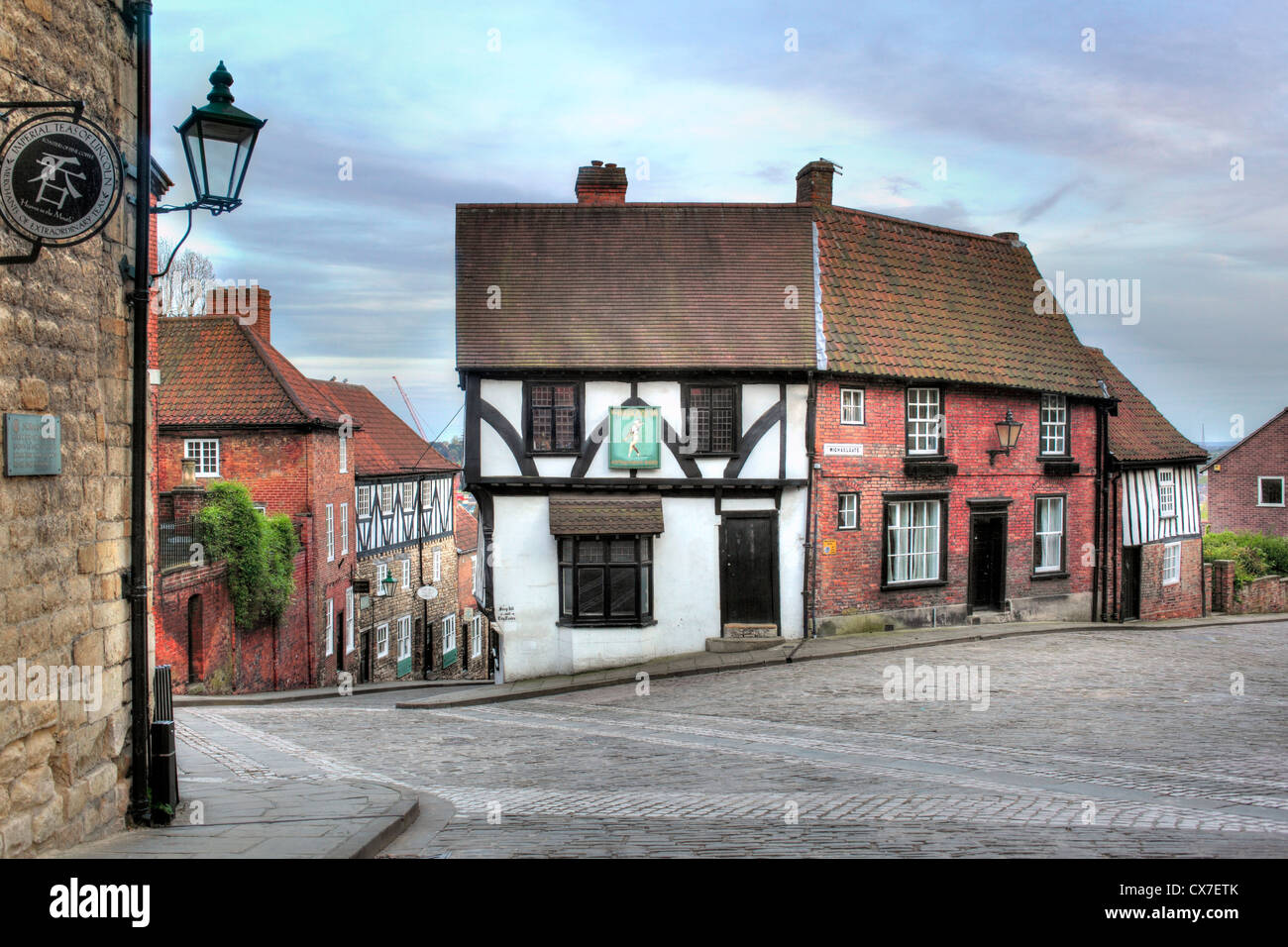 Medieval house, Steep Hill, Lincoln, Lincolnshire, England, UK Stock Photo