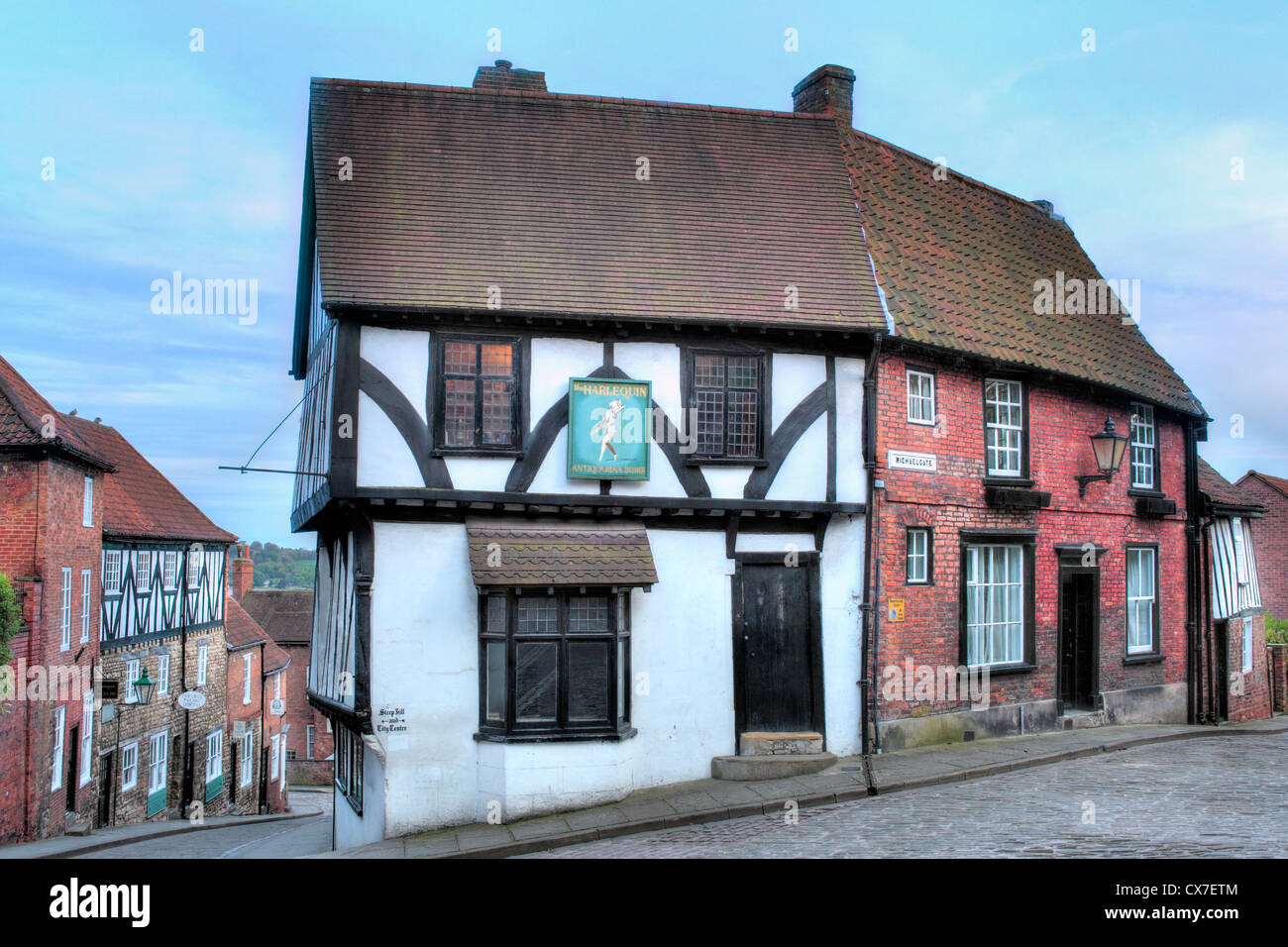 Medieval house, Steep Hill, Lincoln, Lincolnshire, England, UK Stock Photo