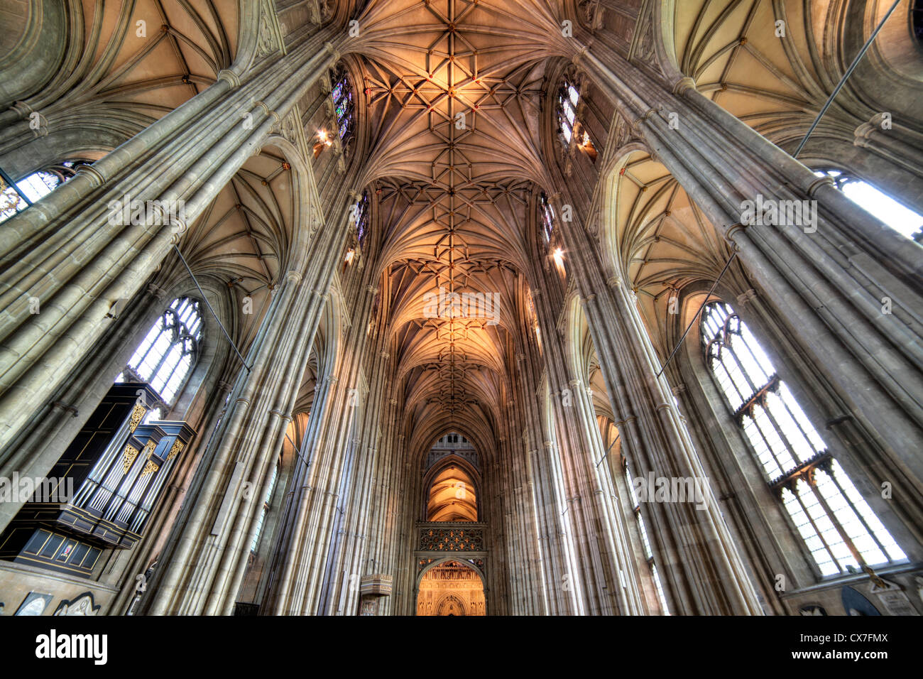 Interior of Canterbury Cathedral, Canterbury, Kent, England, UK Stock ...