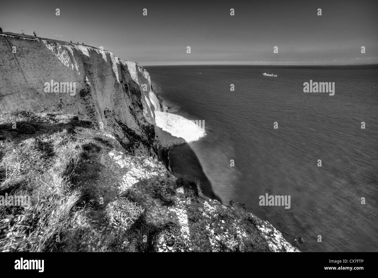 English white cliffs Black and White Stock Photos & Images - Alamy