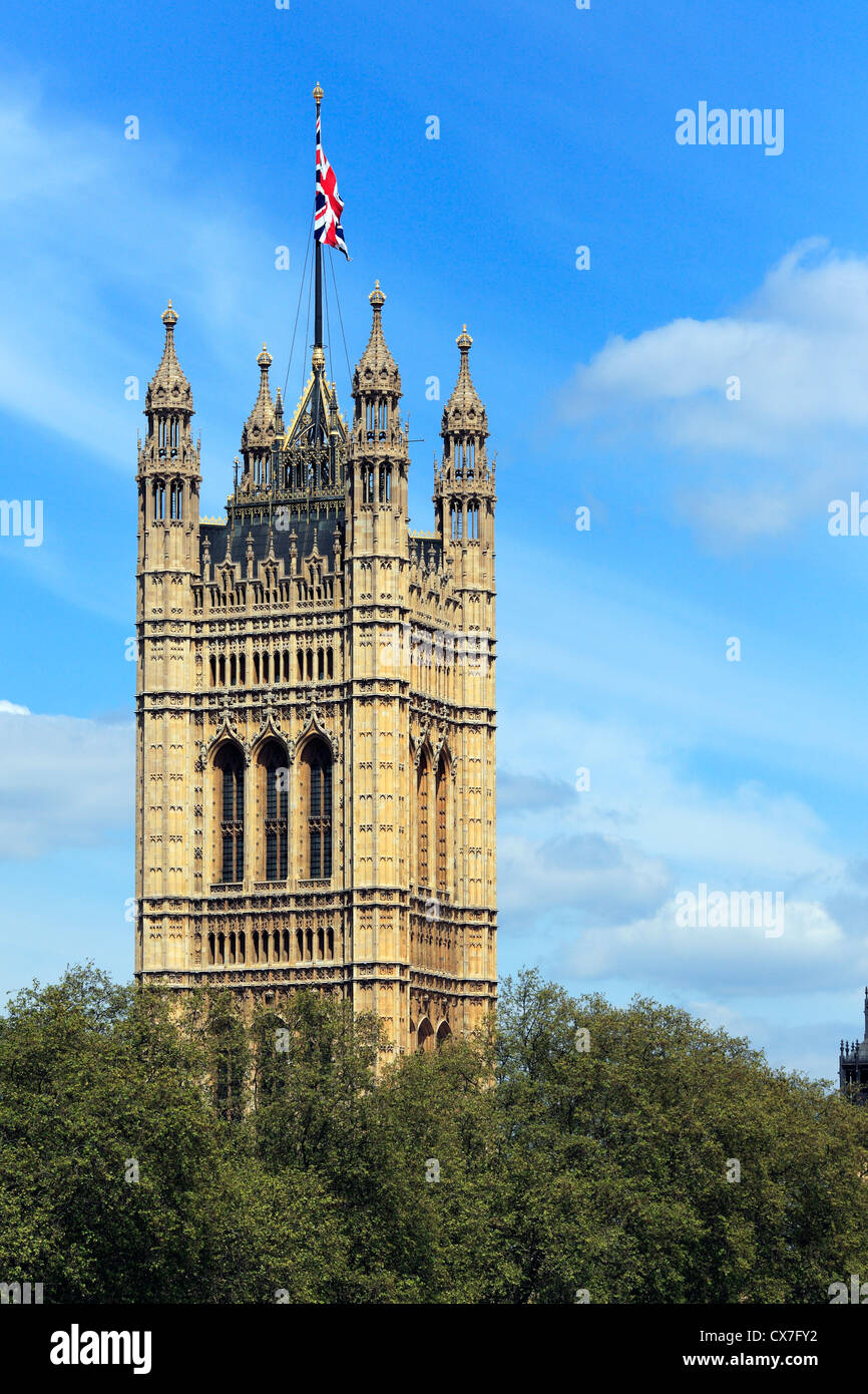 Victoria Tower, the Palace of Westminster (Houses of Parliament), London, UK Stock Photo