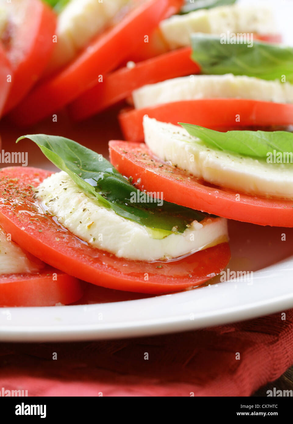 Italian salad with mozzarella cheese and tomato Stock Photo Alamy