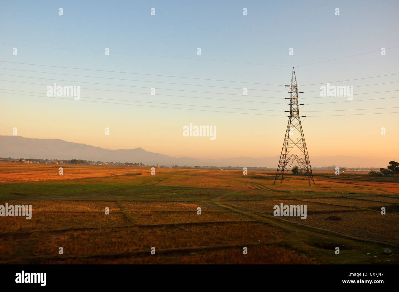 electric power tower Stock Photo