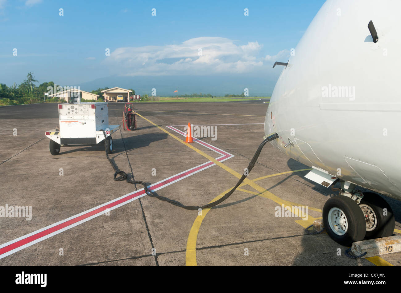 plane powered by a generator while on the ground Stock Photo - Alamy