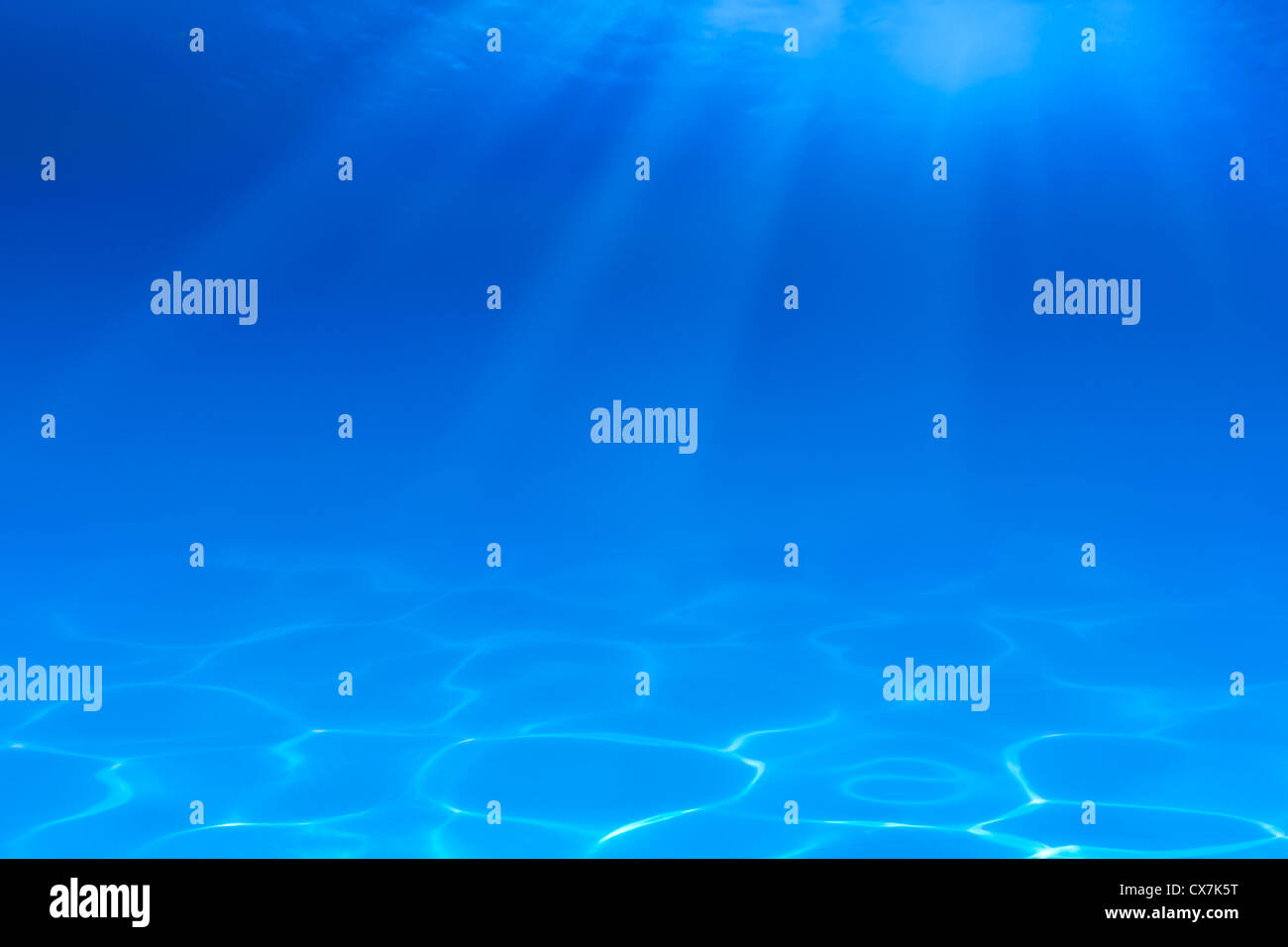 Underwater blue background Stock Photo