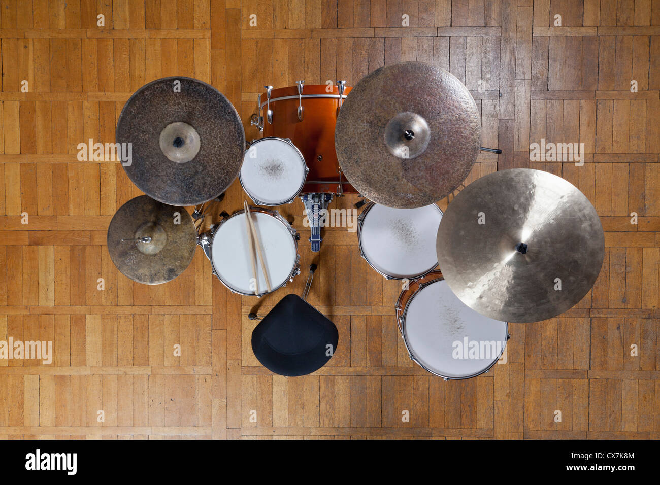 Drum kit from above Stock Photo: 50570596 - Alamy