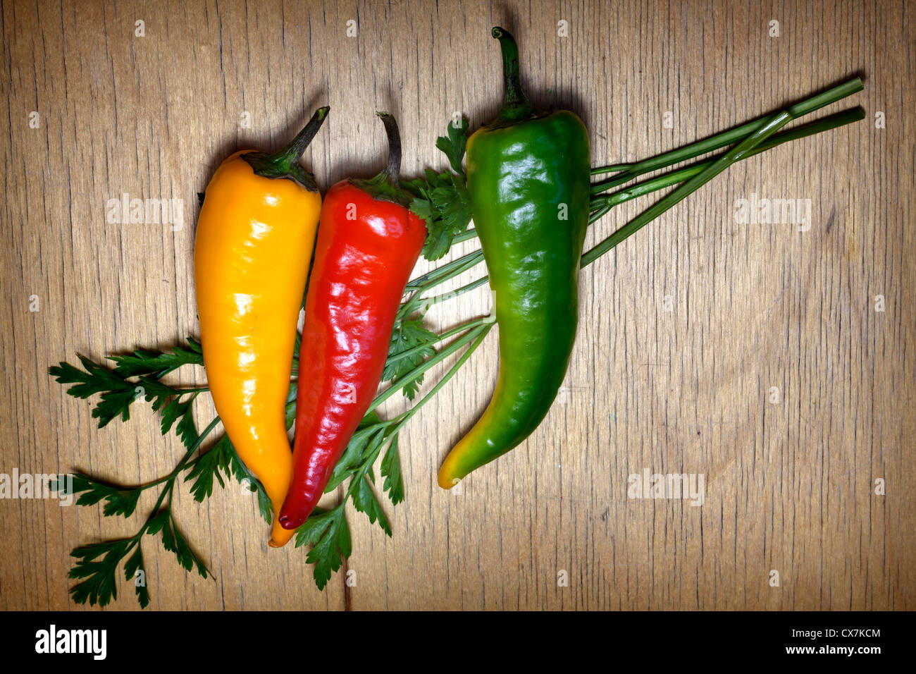 Hot chili peppers in kitchen Stock Photo Alamy