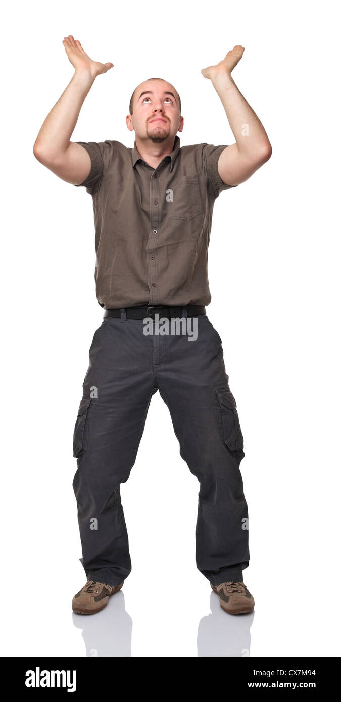 caucasian man portrait isolated on white background Stock Photo - Alamy