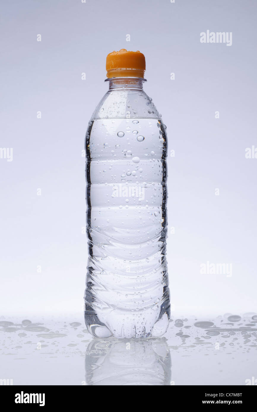 A full plastic water bottle Stock Photo