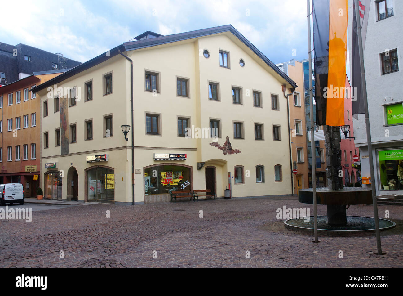 Austria, Tyrol, Schwaz Town centre Stock Photo