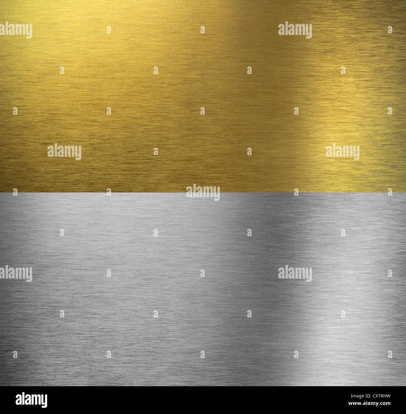 Aluminum and brass stitched textures Stock Photo
