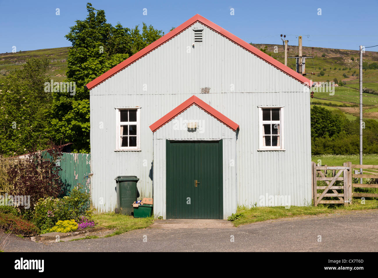 Village Hall, Low Mill. Farndale, North Yorkshire, England Stock Photo