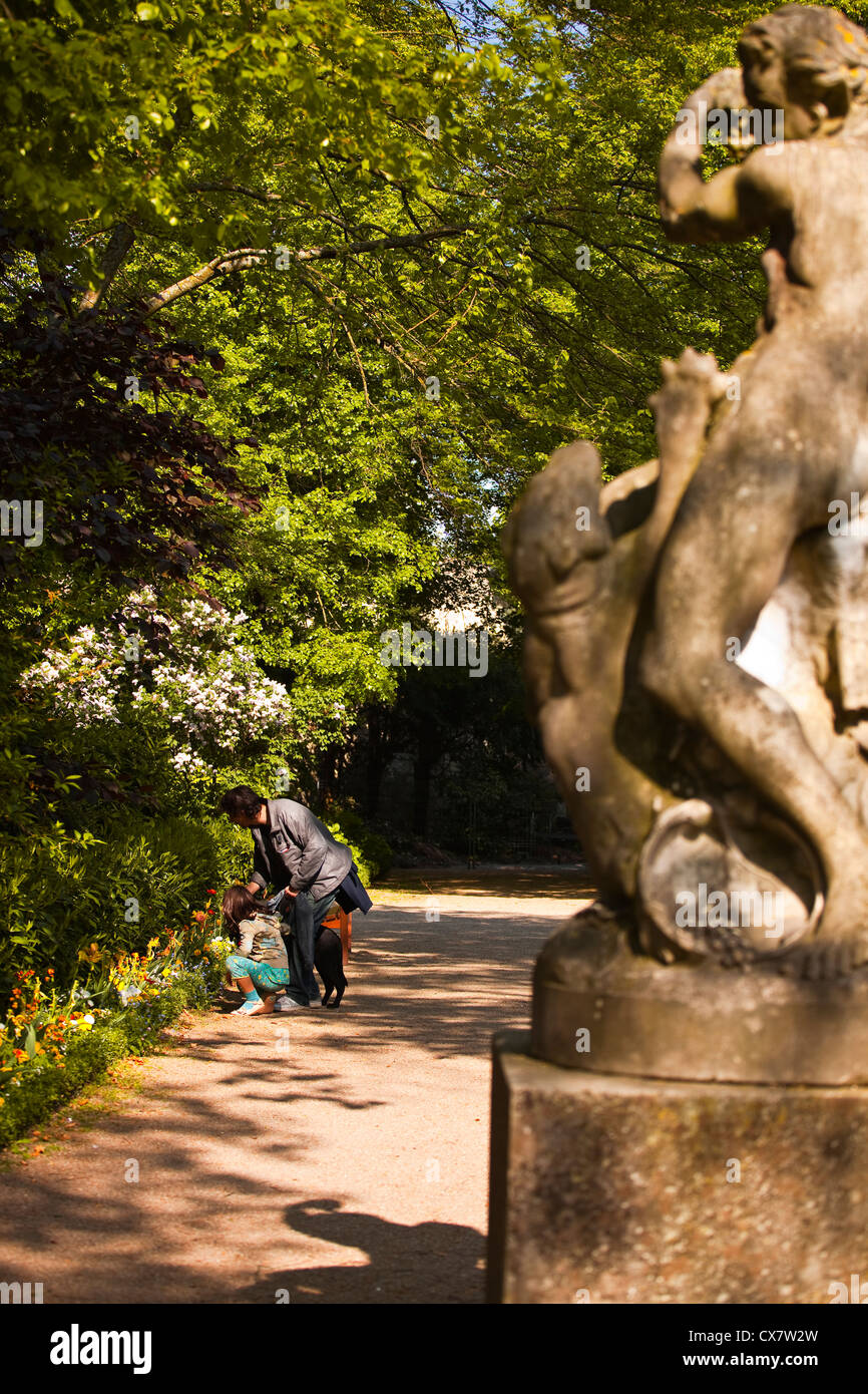 The gardens surrounding the musee de beaux arts in Tours, France. Stock Photo