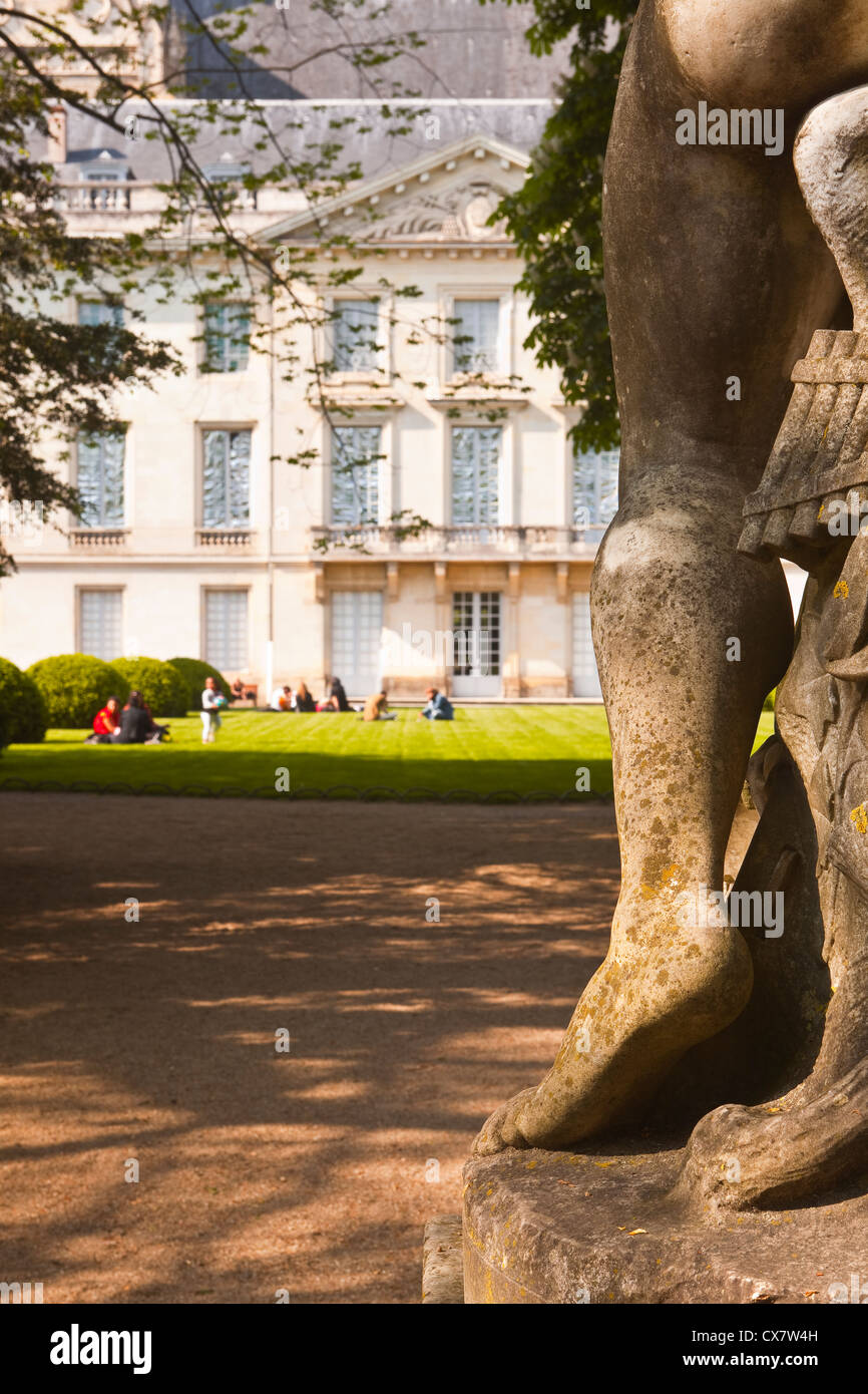 The gardens surrounding the musee de beaux arts in Tours, France. Stock Photo