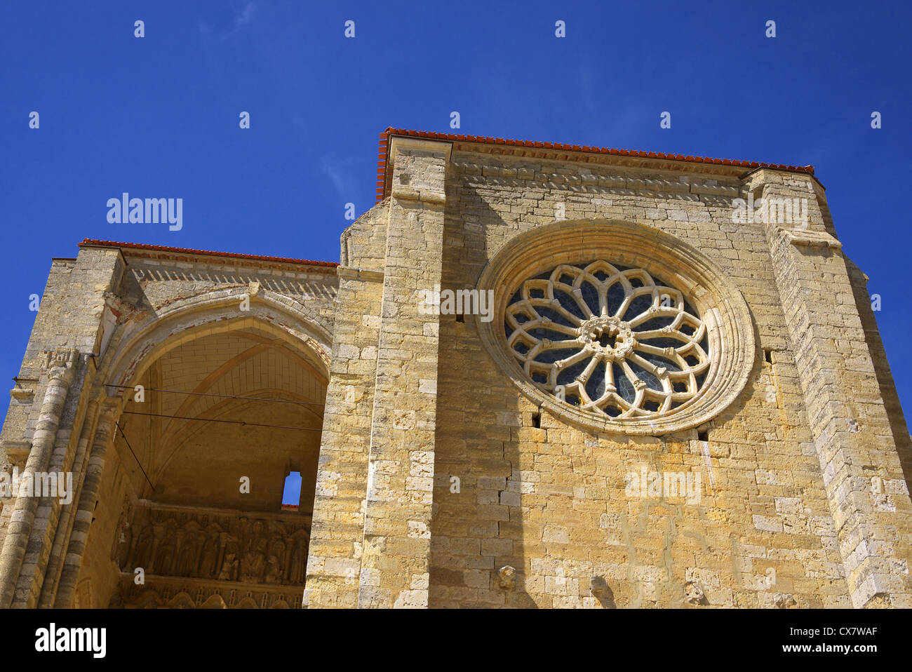 Templar church of Santa Maria in Villalcazar de Sirga, Spain. Stock Photo