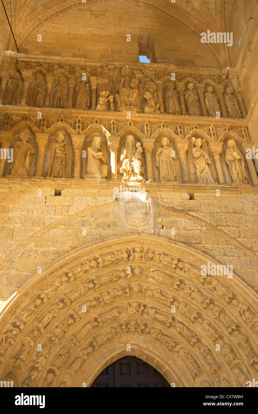 Templar church of Santa Maria in Villalcazar de Sirga, Spain. Stock Photo