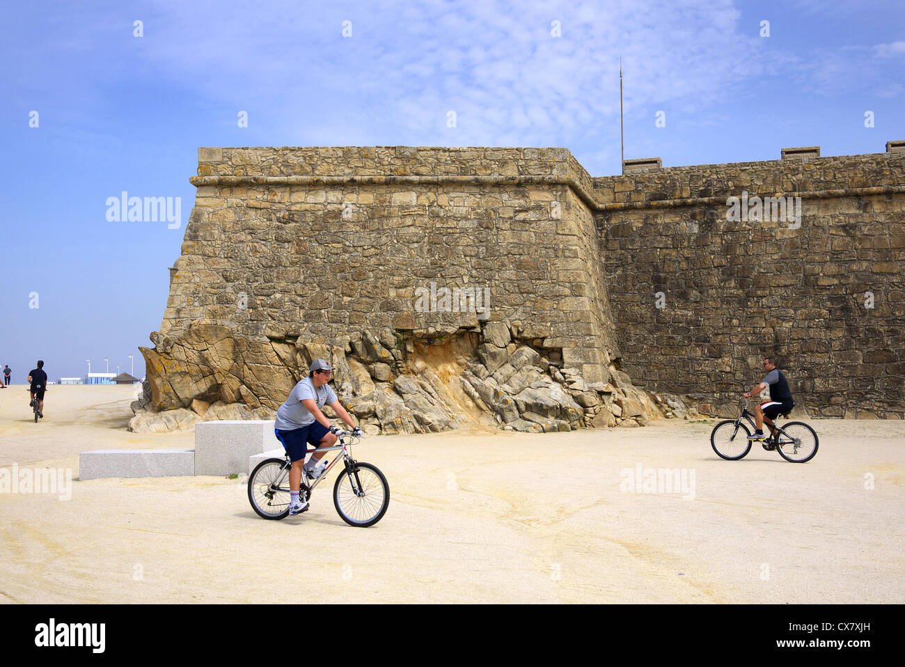 Castle near the beach near Vila do Conde in Portugal. Stock Photo