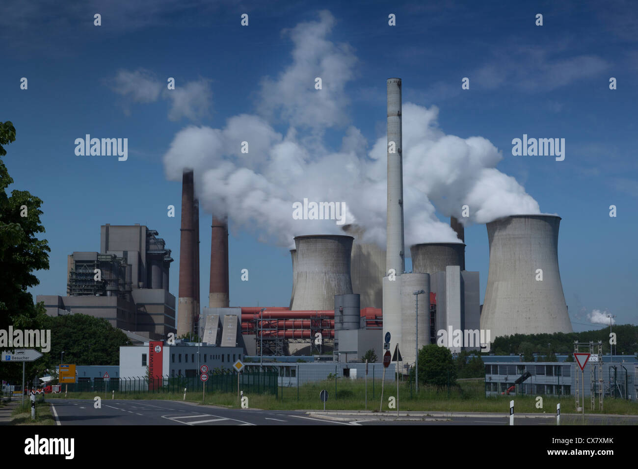 Brown coal power plant Stock Photo Alamy