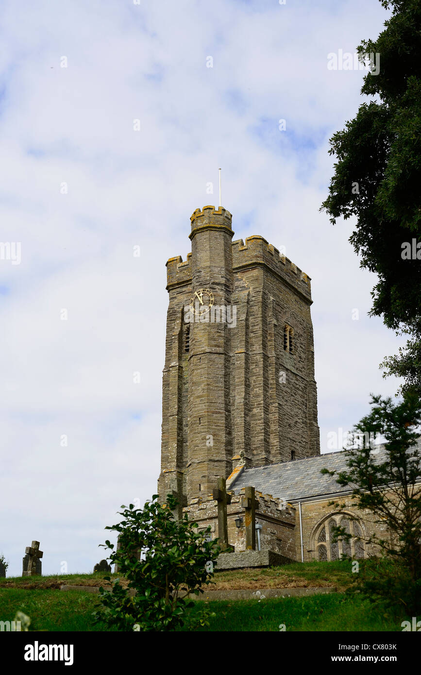 Church at Thurlestone, Devon Stock Photo