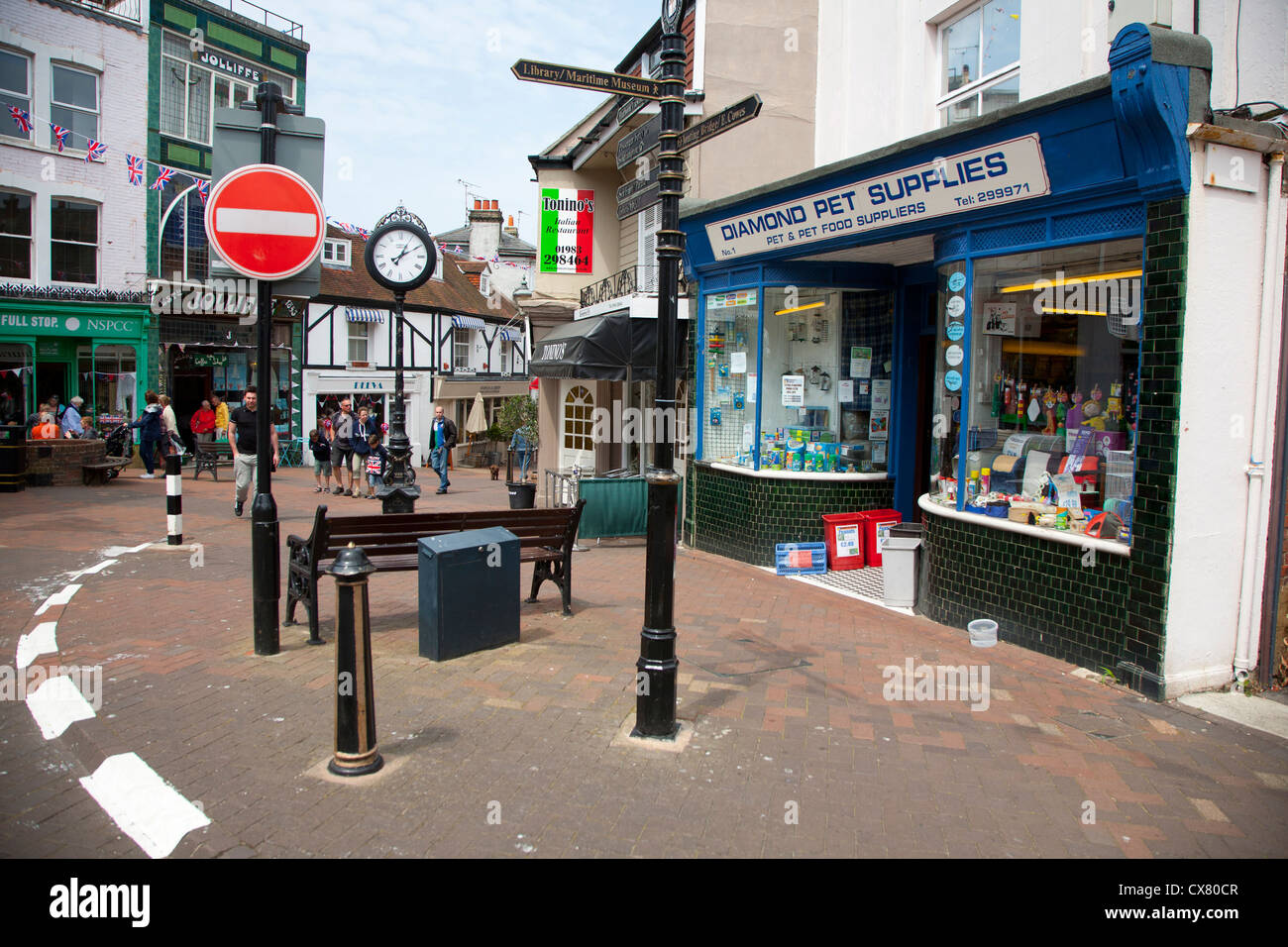 Market Hill Shops High Street Cowes Isle of Wight England UK