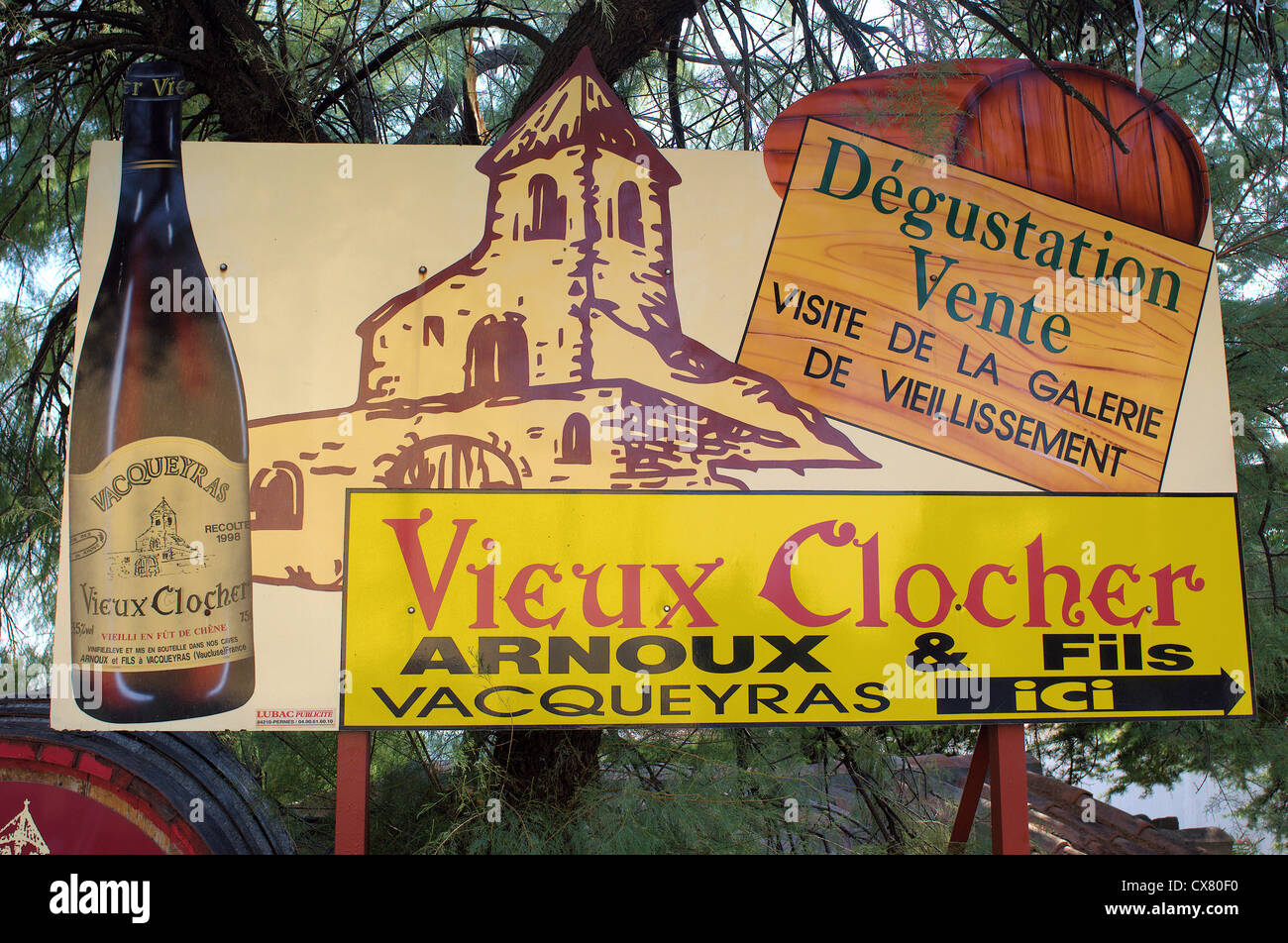 Vacqueyras Vaucluse Provence France famous wine apellation Stock Photo