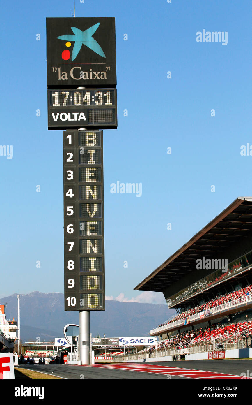 Montmelo Grand Prix motor racing circuit, Barcelona, Spain Stock Photo