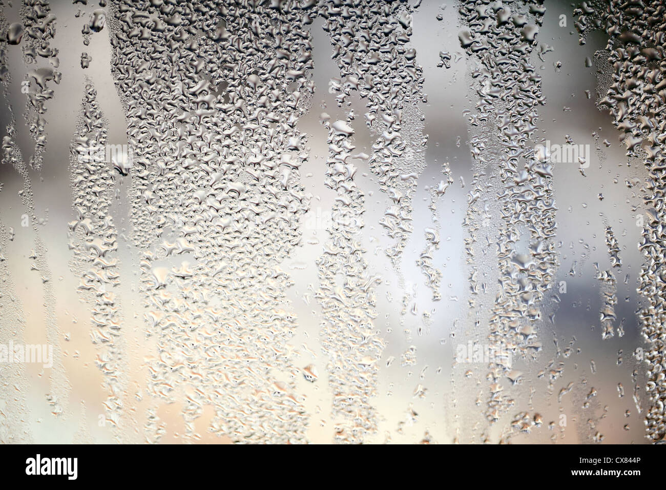 Natural water drops on a window glass Stock Photo - Alamy