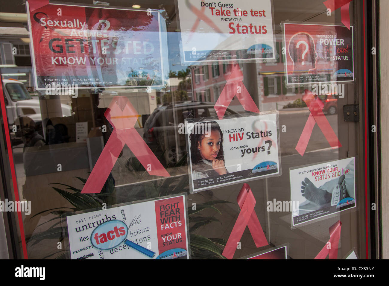 Aids Health Department Signs Asking People To Use Condoms In
