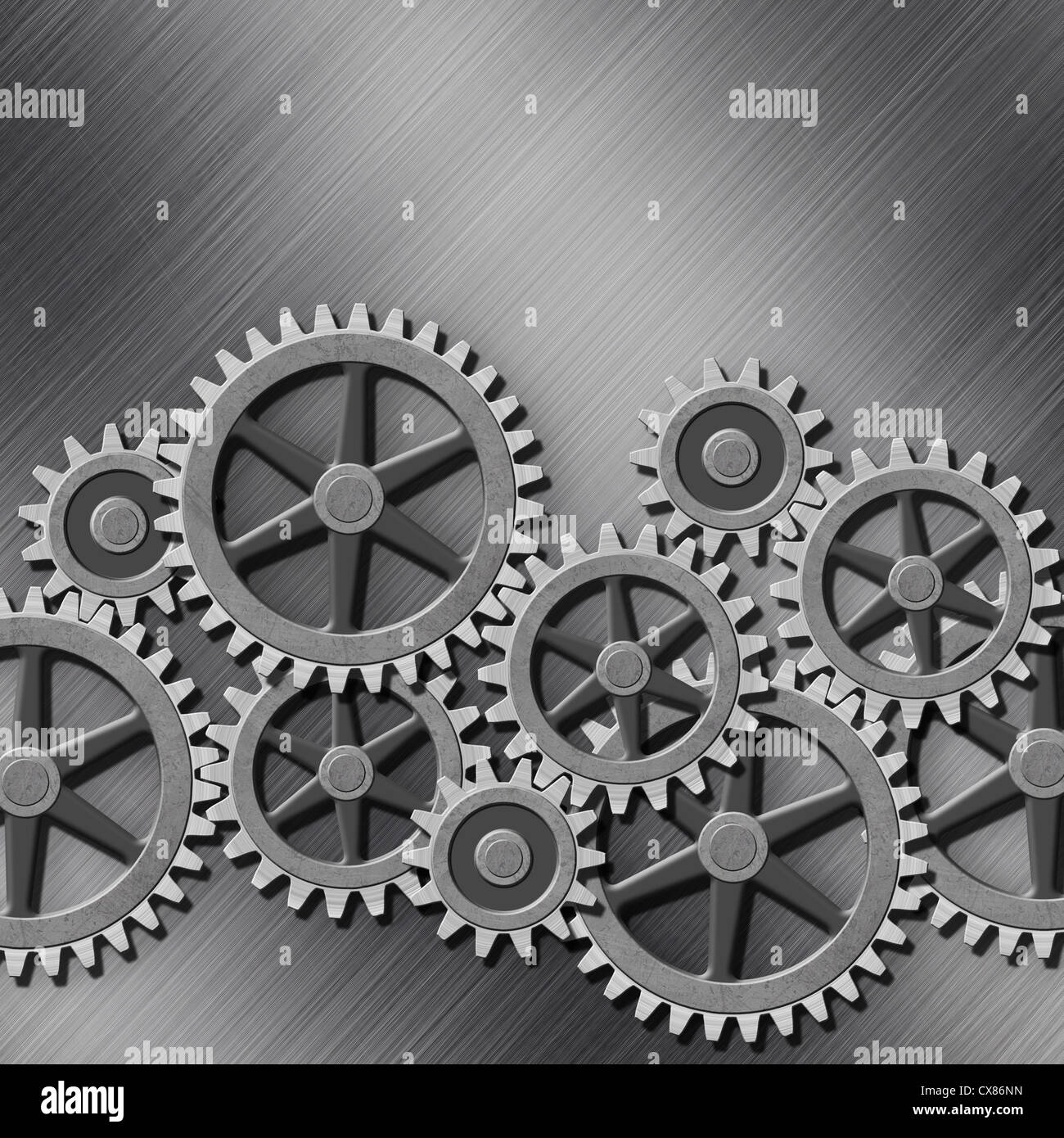 A Mechanical Background with Gears and Cogs Stock Photo - Alamy