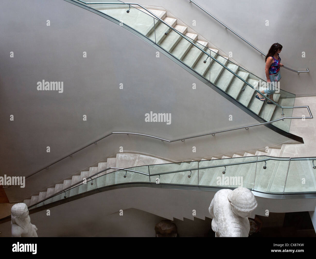 Up and down - staircase in the Ashmolean Museum, Oxford Stock Photo
