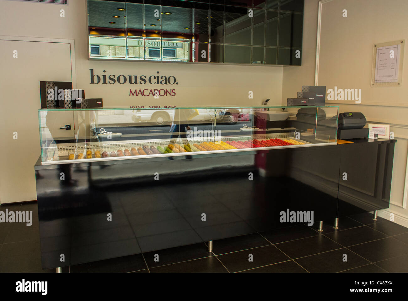 New York City, NY, USA, Food Shopping, French Bakery Shop, Macaroons, 'Bisouciao' in Greenwich Village Stock Photo