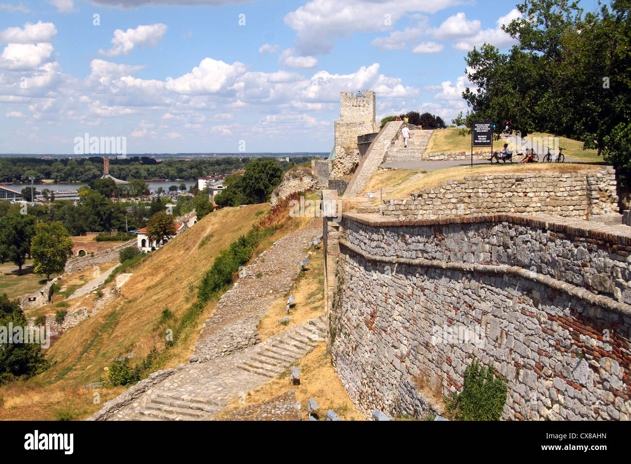 Detail of Kalemegdan fortress wall in Belgrade, Serbia Stock Photo