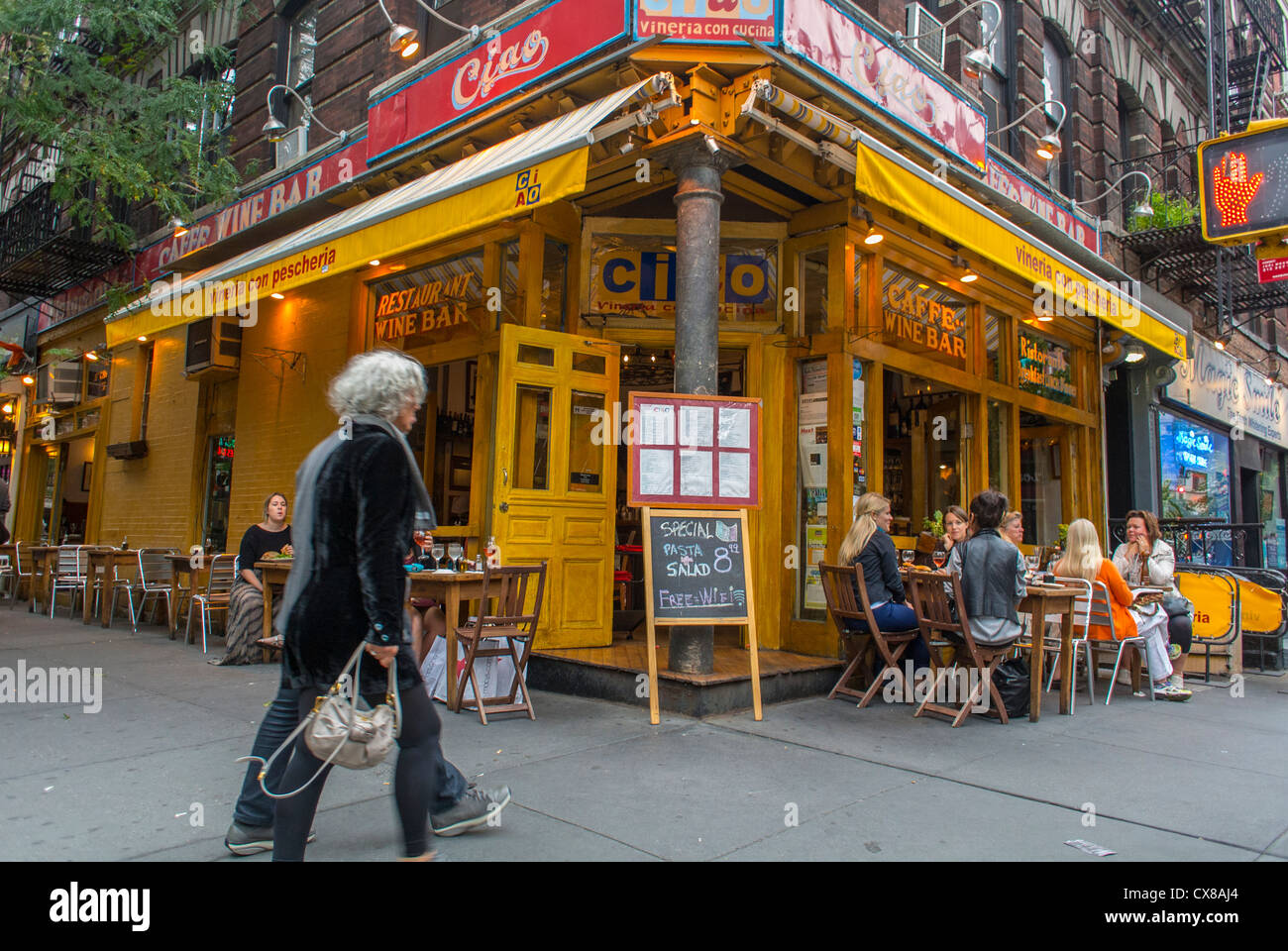 New York City, NY, USA, West Village, Italian Bistro Restaurant, Street