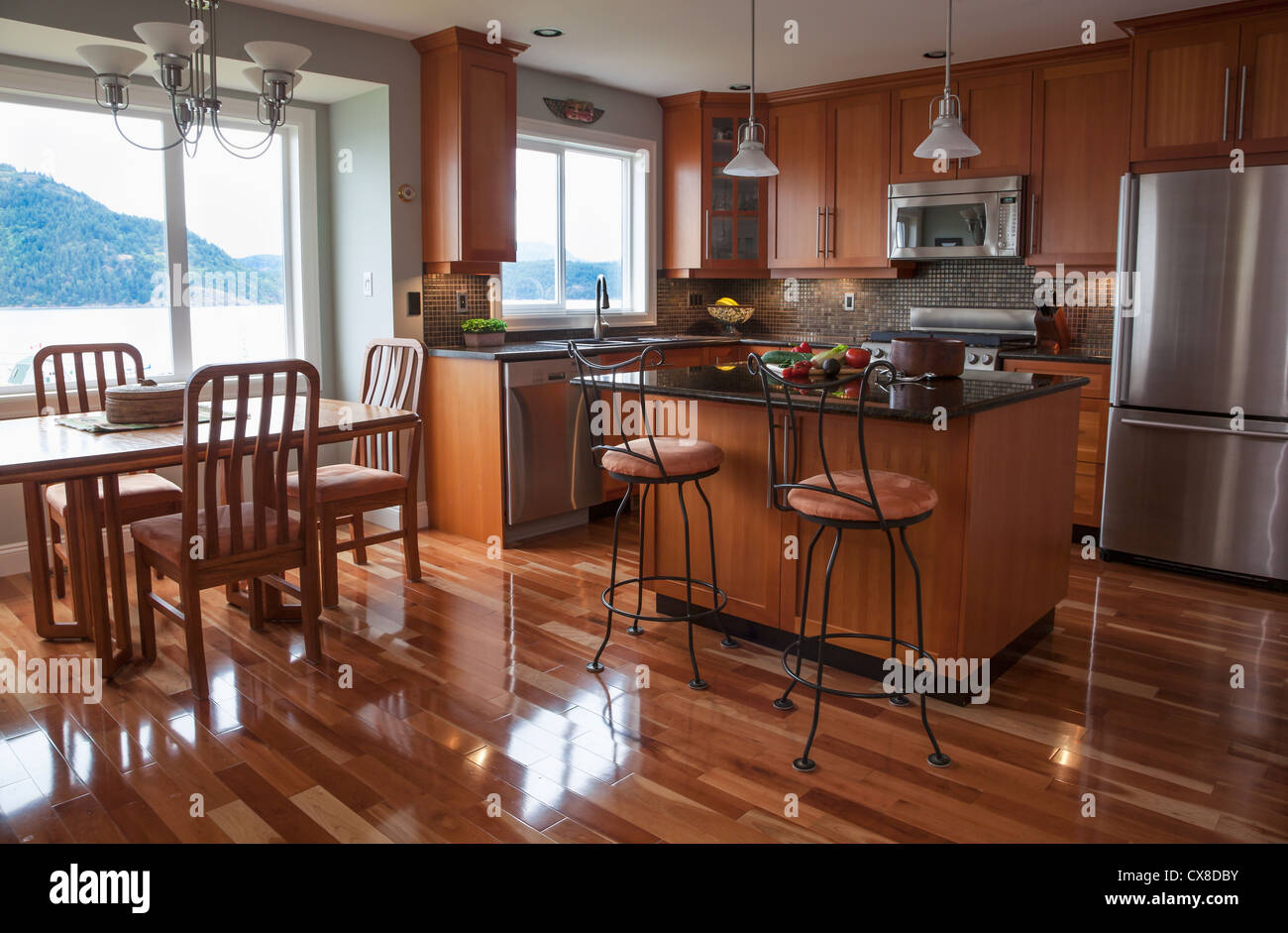 A Modern Kitchen With A View; Cowichan Valley British Columbia Canada