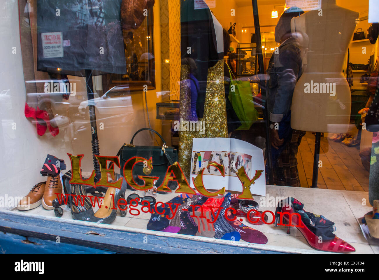 New York, NY, USA, Soho, Vintage Old Clothing Shopping,  'Legacy' Shop on Sullivan St., Manhattan , Stock Photo