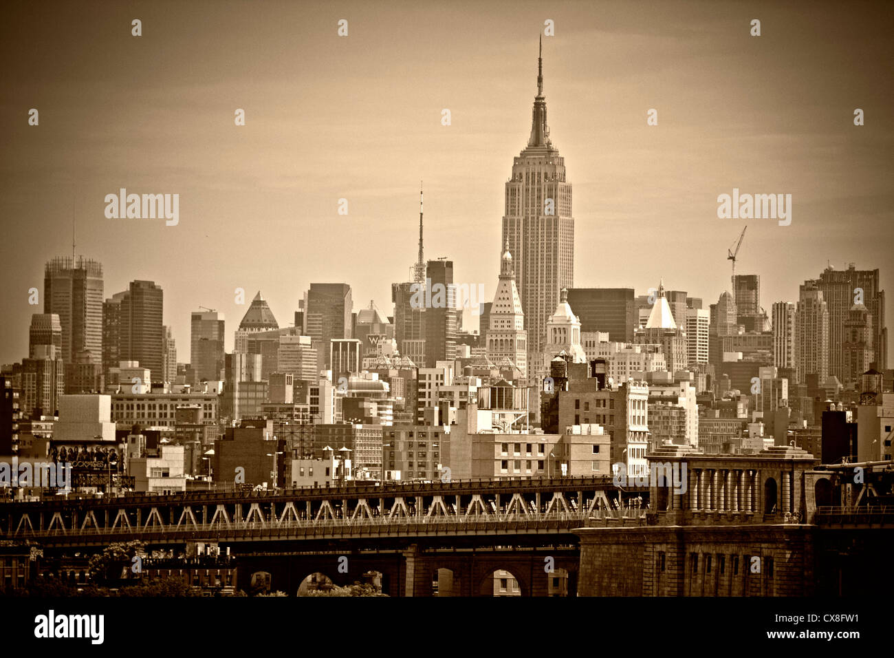 Manhattan Skyline , Empire State Building, New York, USA, Stock Photo