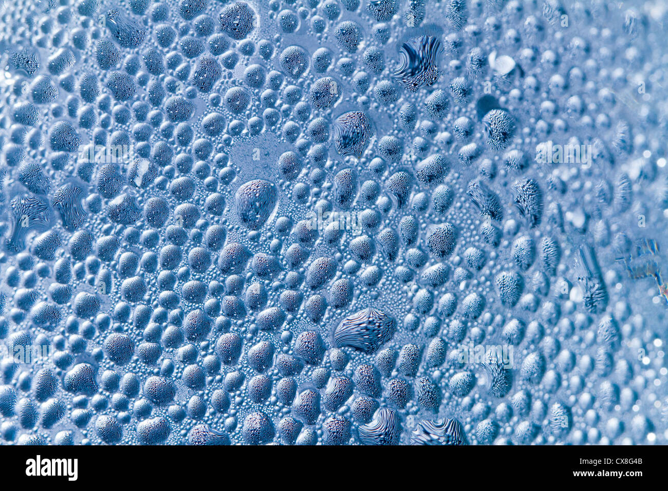 water drops background close up blue macro Stock Photo - Alamy