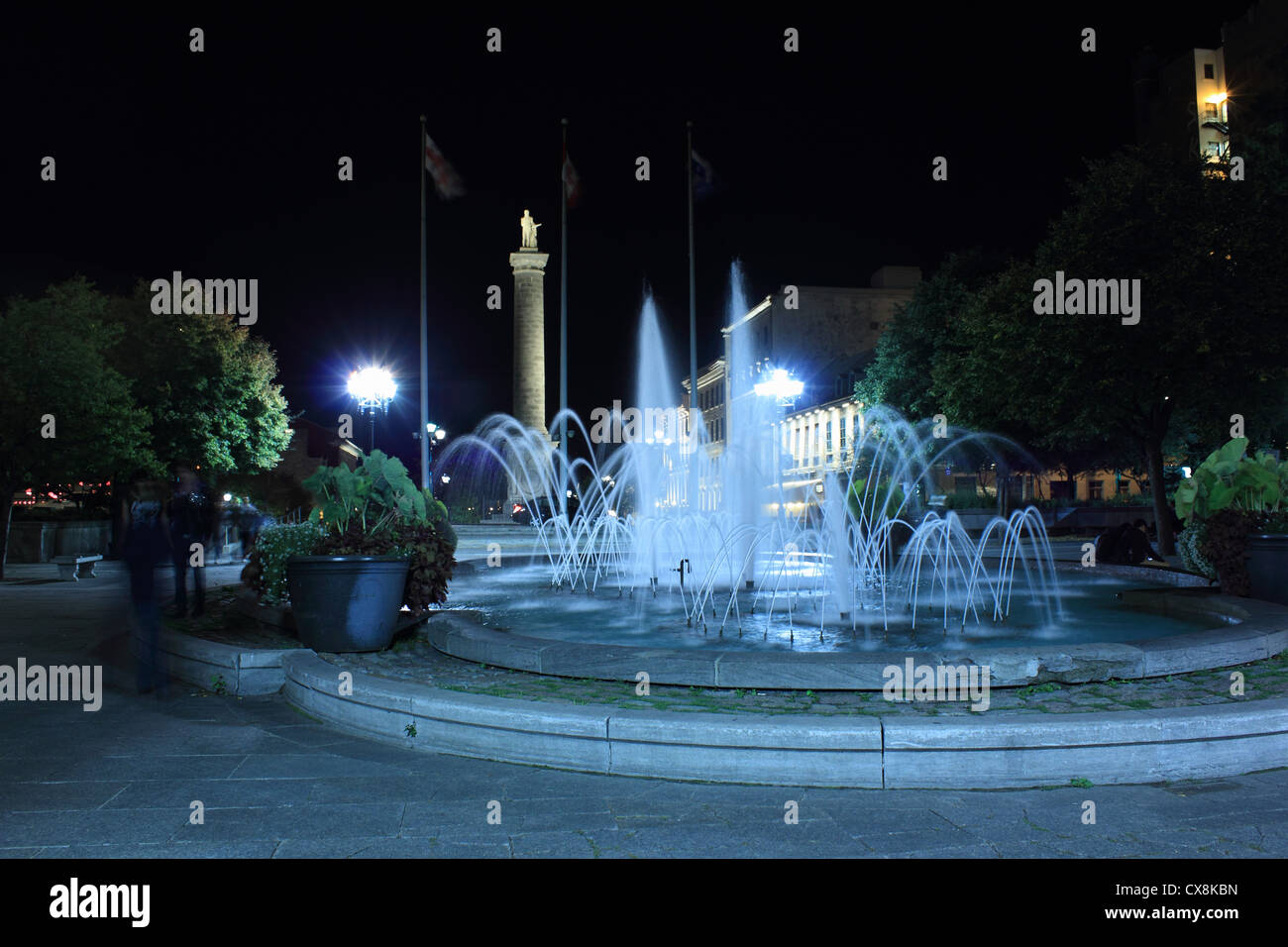 Canada, Quebec, Montreal, fountain Stock Photo Alamy