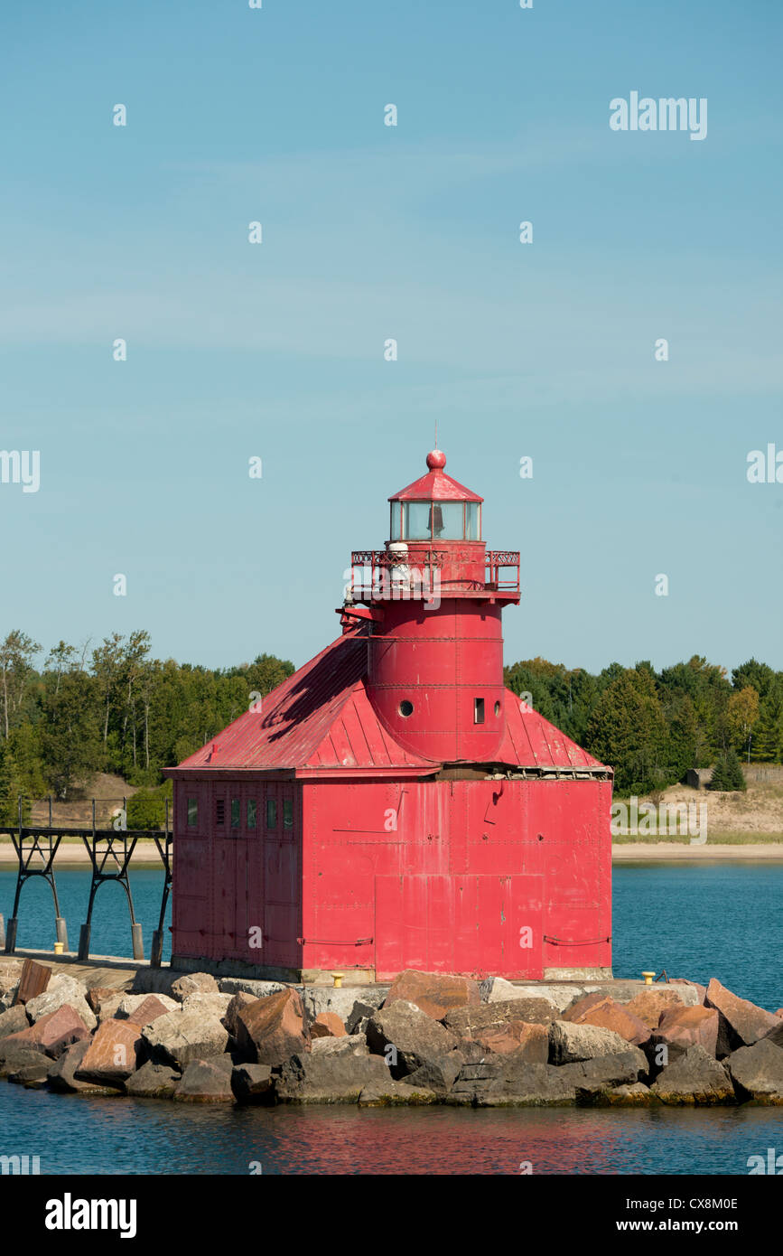 Wisconsin, Door County, Sturgeon Bay. North Pierhead Lighthouse, built
