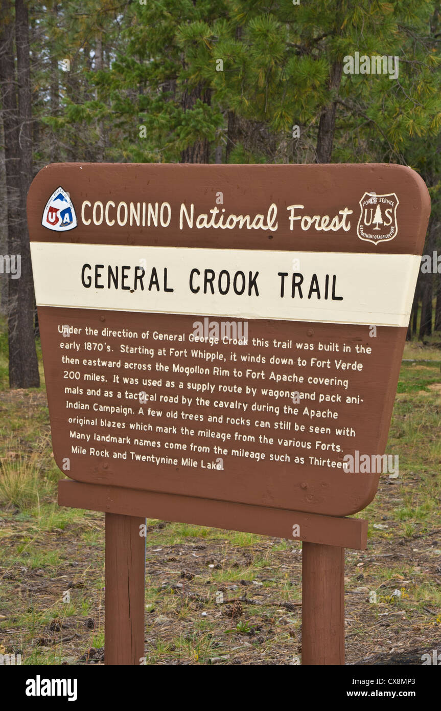 The Crook Trail is named after General George Crook, the Commander of the Military Department of Arizona in 1871. Stock Photo